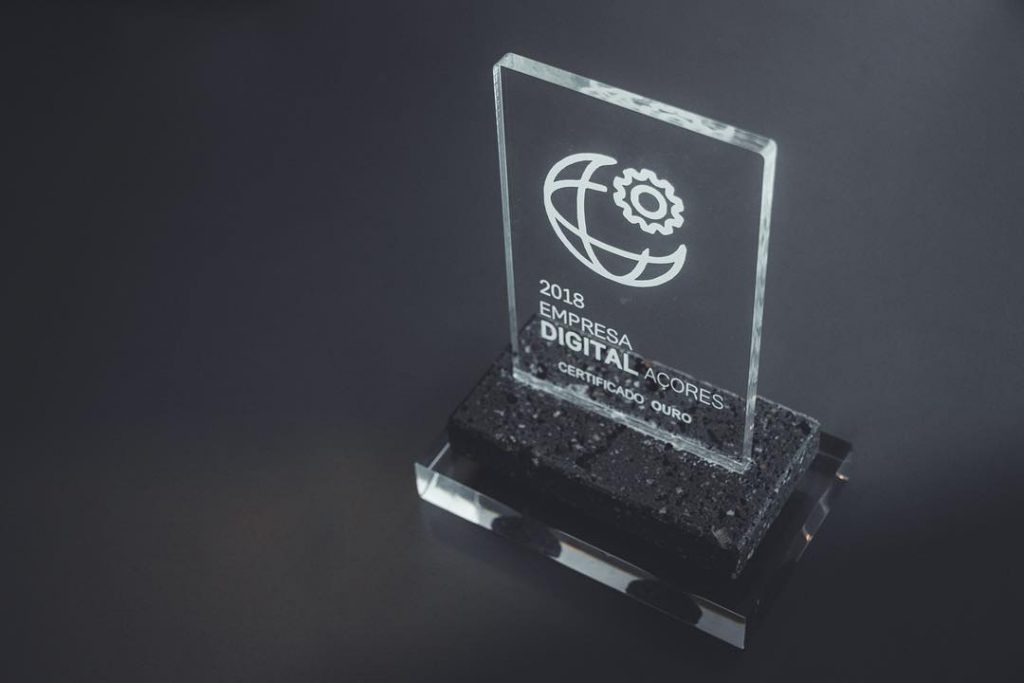Certificado de ouro como Empresa Digital Açores em 2018